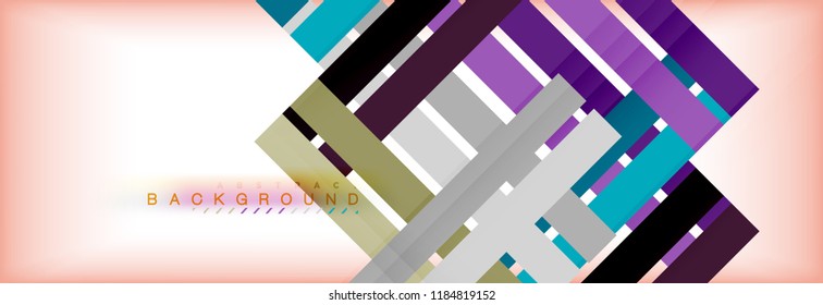 Color stripes and lines, geometric abstract background, vector modern template