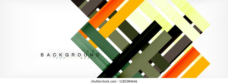 Color stripes and lines, geometric abstract background, vector modern template