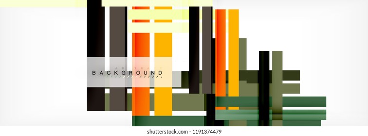 Color stripes and lines, geometric abstract background, vector modern template