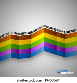 Color stripes as modern design layout. Vector abstract elements.