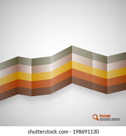Color stripes as modern design layout. Vector abstract elements.