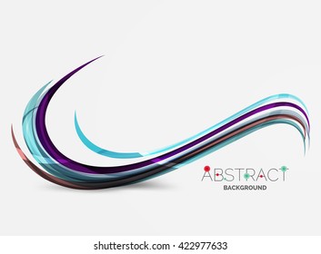 Color stripes with shiny light effects, wave line abstract background - color curve lines in motion concept and with light and shadow effects. Presentation banner and business card message design