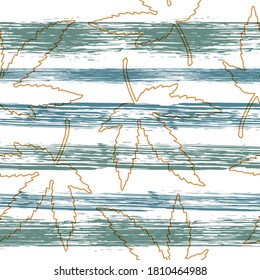 Color Strips. Cool geometric striped structure on the white backdrop. Watercolor Striped Fashion Print Design.