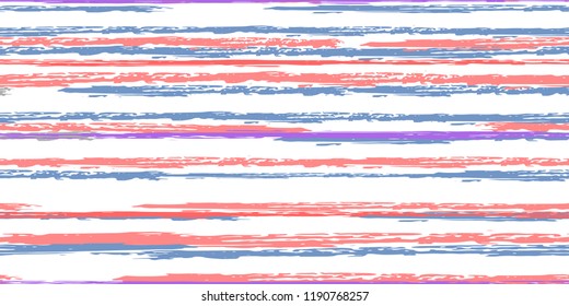 Color Strips. Simpless. Vector Watercolor.  Fashionable Hand Lines. Grunge Texture.  Cloth, Textile Design, Linen, Fabric.