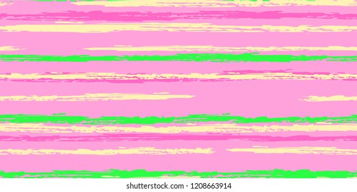 Color Strips. Simpless. Vector Watercolor. Hand Drawn Lines in Watercolor Style. Grunge Stripes with Painted Brush Strokes.  Cloth, Textile Design, Linen, Fabric.