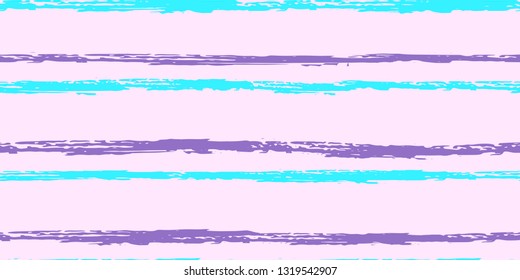 Color Strips. Simpless. Vector Watercolor. Hand Drawn Lines in Watercolor Style. Grunge Stripes with Painted Brush Strokes.  Cloth, Textile Design, Linen, Fabric.