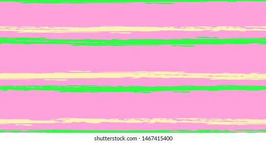 Color Strips. Simpless. Vector Watercolor.  Fashionable Hand Lines. Grunge Stripes with Painted Brush Strokes.  Cloth, Textile Design, Linen, Fabric.