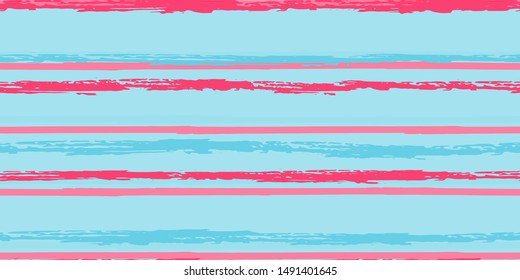 Color Strips. Simpless. Vector Watercolor. Hand Drawn Lines in Watercolor Style. Grunge Stripes with Painted Brush Strokes.  Cloth, Textile Design, Linen, Fabric.