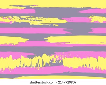 Color Strips. Simpless. Vector Watercolor. Fashionable Hand Lines. Grunge Texture. Cloth, Textile Design, Linen, Fabric.