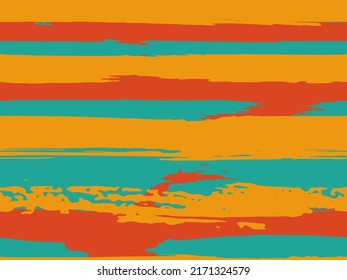 Color Strips. Simpless. Vector Watercolor. Fashionable Hand Lines. Grunge Texture. Cloth, Textile Design, Linen, Fabric.