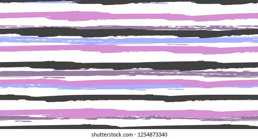 Color Strips. Simpless. Watercolor Striped Fashion Print Design. Hand Drawn Lines in Watercolor Style. Grunge Texture.  Cloth, Textile Design, Linen, Fabric.