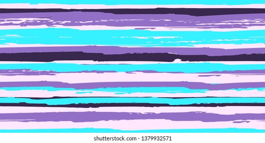 Color Strips. Simpless. Watercolor Striped Fashion Print Design.  Fashionable Hand Lines. Grunge Stripes with Painted Brush Strokes.  Cloth, Textile Design, Linen, Fabric.