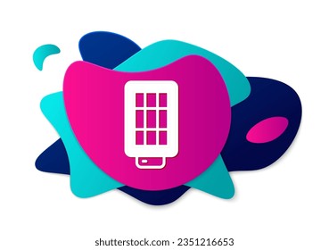 Bombilla de color Studio en el icono de softbox aislado en el fondo blanco. Diseño de reflexión de sombra. Pancarta abstracta con formas líquidas. Vector