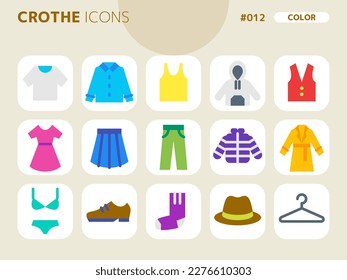 color style icon set related to clothe_012