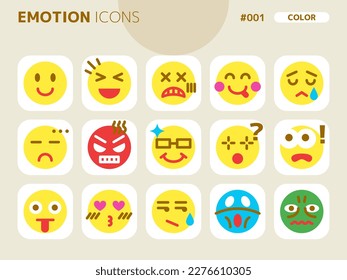 color style icon set related to emoion_001