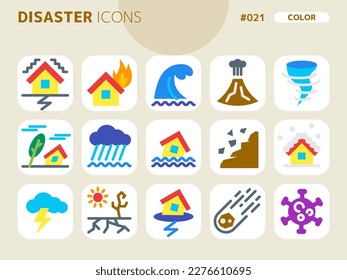 color style icon set related to disaster_021