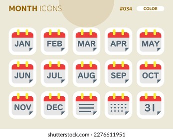 color style icon set related to month_034