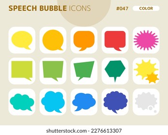 color style icon set related to speech bubble_047