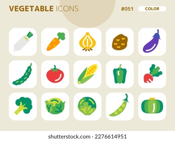 color style icon set related to vegetable_051