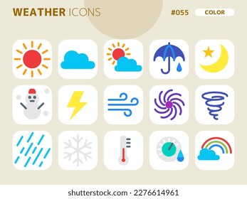 color style icon set related to weather_055