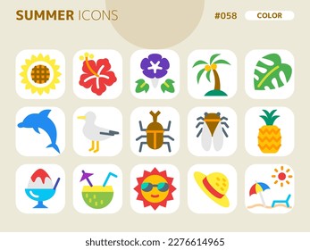 color style icon set related to summer_058