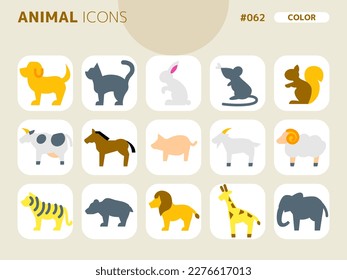 color style icon set related to animal_062