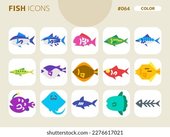 color style icon set related to fish_064