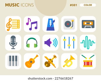 color style icon set related to music_081