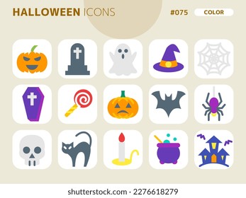 color style icon set related to halloween_075