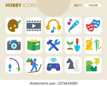 color style icon set related to hobby_077