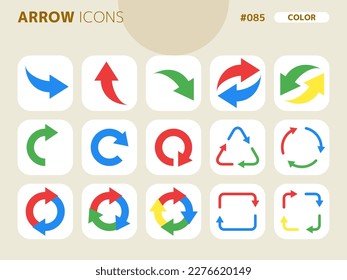 color style icon set related to arrow_085