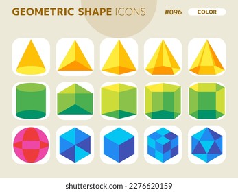 color style icon set related to geometric shape_096