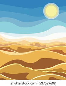 Color styling of the Sahara Desert