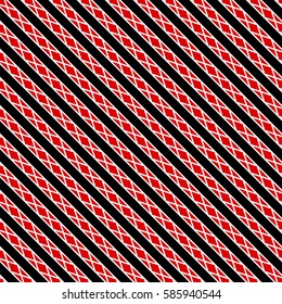Color stylized diagonal lines. Striped wallpaper. Seamless surface pattern design with symmetrical linear ornament. Stripes motif. Digital paper for page fills, web designing, textile print. Vector.