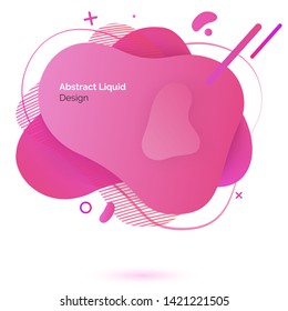 Color substance and drops, abstract liquid design vector. Dynamic colored shapes and watercolor forms., logo or emblem and banner template or mockup, flowing fluid