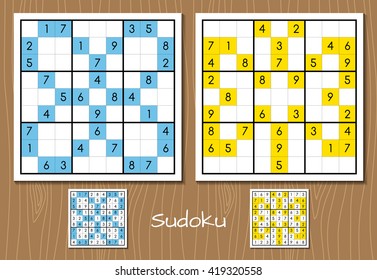 Color sudoku vector set