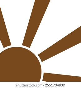Color sun with sunlight rays japanese style icon on white background flat vector design
