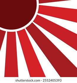 Color sun with sunlight rays japanese style icon on white background flat vector design