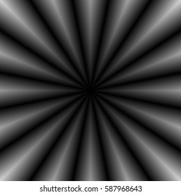 Color sunbeam. Surface pattern design with symmetrical lines ornament. Striped motif. Sun rays wallpaper. Digital paper for page fills, web designing, textile print. Vector art illustration.