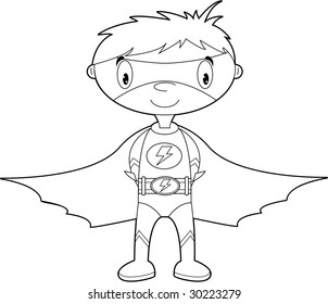 Color In Superhero Boy