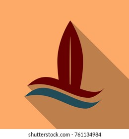 Color surfboard set. Sea extreme sport pattern. Vector illustration