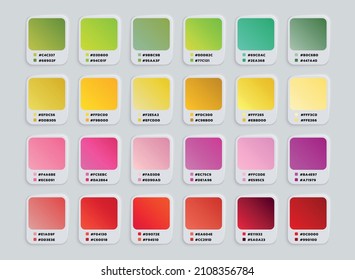 color swatch  catalog samples  trendy multicolored pallet  Vector illustration