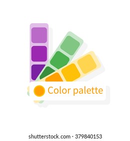 Color Swatch, Color Guide. Vector Colorful Icon, Flat Design. Catalog Palette. Space For Text. Can Be Used As Logo, Icon, Design Element For Web And Mobile Applications.