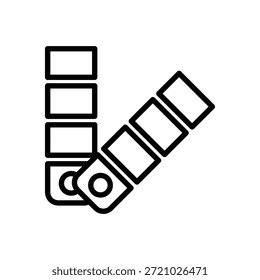 Icono de muestra de color, gráficos de Vector de línea
