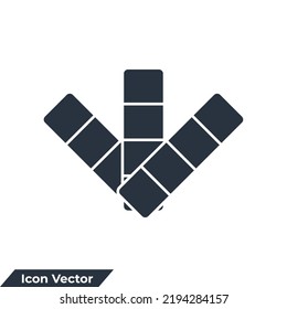 color swatch icon logo vector illustration. color palette stationery filled symbol template for graphic and web design collection