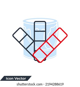color swatch icon logo vector illustration. color palette stationery filled symbol template for graphic and web design collection