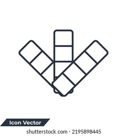 color swatch icon logo vector illustration. color palette stationery filled symbol template for graphic and web design collection