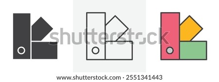 Color swatch icon pack. Vector illustration. EPS10