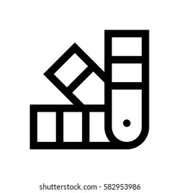 Color swatch mini line, icon, background and graphic. The icon is black and white, linear  flat, vector, pixel perfect, minimal, suitable for web and print. 