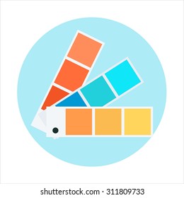 Color Swatch Theme, Flat Style, Colorful, Vector Icon For Info Graphics, Websites, Mobile And Print Media.